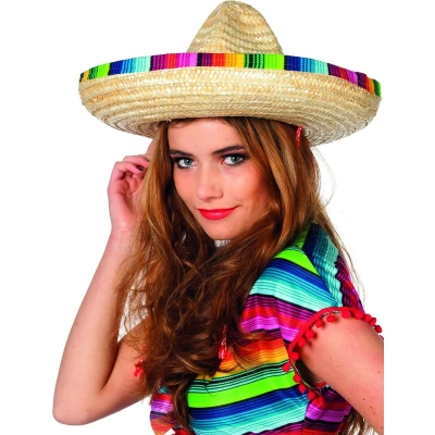 Afbeelding van Mexicaanse sombrero hoed voor volwassenen Verkleedhoofddeksel One size