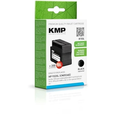 Afbeelding van KMP Inktcartridge vervangt HP 932XL, CN053AE Compatibel Zwart H104 1725,4001