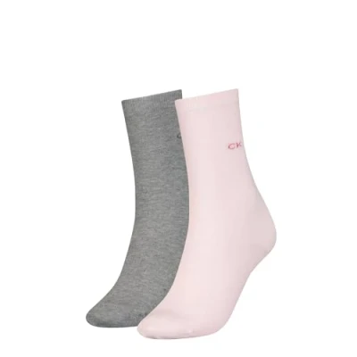 Afbeelding van 2 x Calvin Klein Hoge sokken Classic Roze maat One Size (37 41)