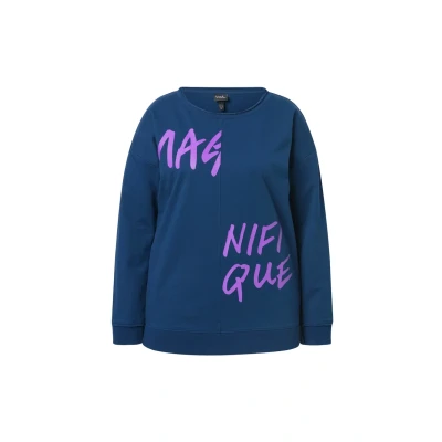 Afbeelding van Ulla Popken Sweatshirt donkerblauw / lavendel