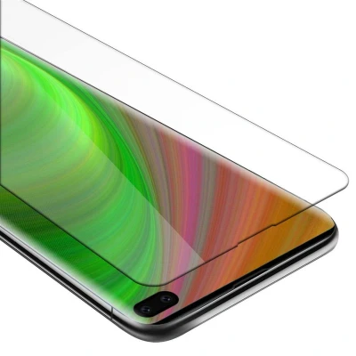 Afbeelding van Cadorabo Screenprotector geschikt voor Samsung Galaxy S10 PLUS in KRISTALHELDER Tempered Display Pantser Film