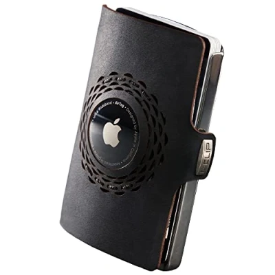 Afbeelding van I CLIP Roestvrij Staal voor Apple AirTag met Verwisselbare Geldclip Portemonnee Slanke Compatibel Gepolijst Zwart