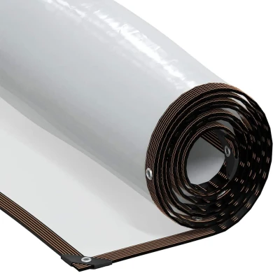 Afbeelding van vidaXL Doorzichtig zeildoek met zeilringen 4x8 m polyethyleen