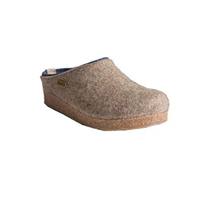 Afbeelding van Haflinger Pantoffels dames heren unisex Grizzly Kris 711056, grootte:46, kleur:Beige