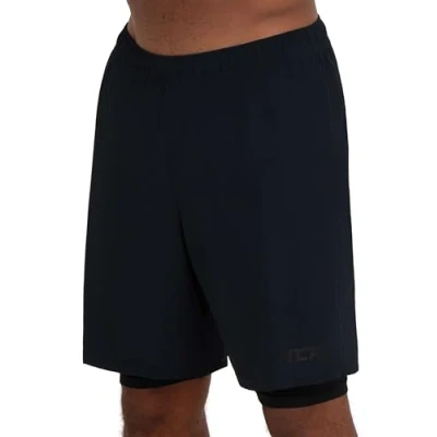 Afbeelding van Ultra 2 in 1 Short met Zak Rits voor Heren Anthracite (Grijs)