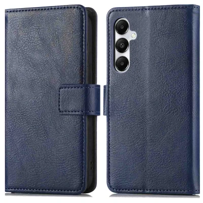 Afbeelding van Samsung Galaxy A15 (5G) Hoesje Kunstleder iMoshion Bookcase Donkerblauw Telefoonhoesje