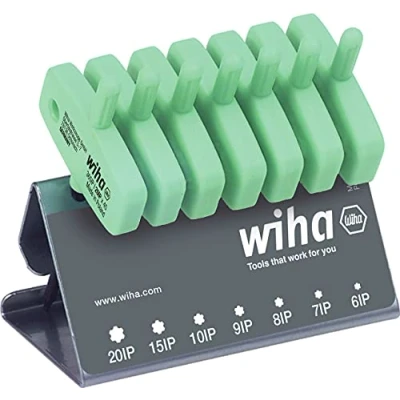 Afbeelding van Wiha Stiftsleutelset met sleutelgreep TORX PLUS® 8 delig chemisch gezwart incl. werkbankhouder 26261