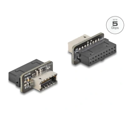 Afbeelding van Delock USB 5 Gbps Adapter Pfostenbuchse zu intern Typ E Key A Buchse
