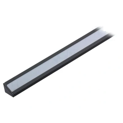 Afbeelding van LED Profiel 1 meter 10mm ZWART Gehoekt