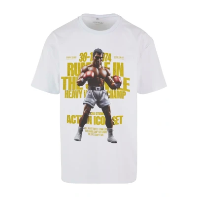 Afbeelding van Upscale by Mister TEE Rumble Heavy Tshirt print, Heren, Maat: XL, White