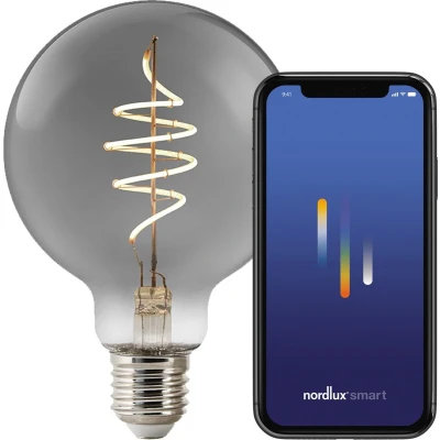 Afbeelding van Nordlux G95 lichtbron smart deco filament spiral E27 smoke glas 1800K