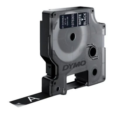 Afbeelding van Dymo Durable 1978365 Tape wit op zwart (12 mm)