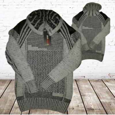 Afbeelding van Stoere herentrui met col creme S Violento Truien en sweaters
