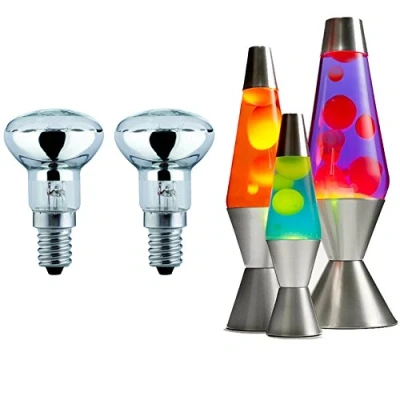 Afbeelding van Lava lamp, 30 W, R39, dimbaar, transparant, reflectorlamp, SES E14, 240 V, 2 stuks