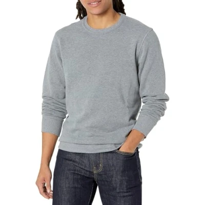 Afbeelding van Amazon Essentials Fleece sweatshirt met ronde hals voor heren (verkrijgbaar in groot en lang), lichtgrijs heather, 3X Large Big