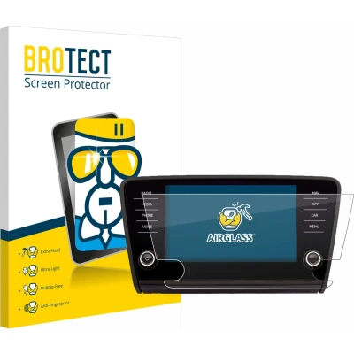 Afbeelding van BROTECT Screenprotector voor Skoda Amundsen Superb 2018 Infotainment System 8&quot; Folie Beschermfolie Beschermglas transparant
