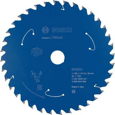 Afbeelding van Bosch CirkelZaagblad Accu Expert for Wood 165x20x1.5/1x36T