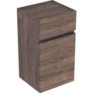 Afbeelding van Geberit Renova Plan zijkast met deur en lade, noten hickory 390 x 700
