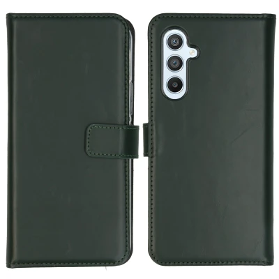 Afbeelding van Samsung Galaxy A54 (5G) Hoesje Echt leder Selencia Bookcase Groen Telefoonhoesje