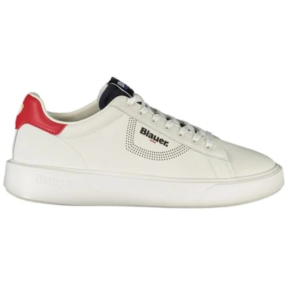 Afbeelding van Blauer BUCK Sneakers laag, Heren, Maat: 40, White/red Leer en textiel