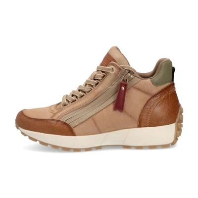 Afbeelding van Carmela Damessneakers met ritssluiting, kleur: bruin, maat: 37, Kameel, 39 EU