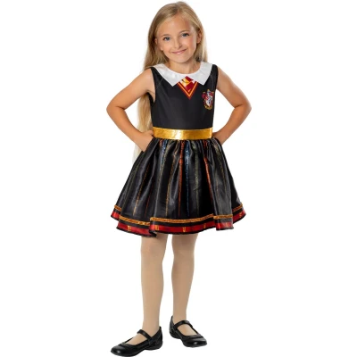 Afbeelding van Rubies Harry Potter Kostuum Jurk Meisje Rood, Zwart, Goud Maat 104 Carnavalskleding Verkleedkleding