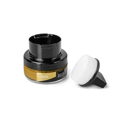 Afbeelding van Schoencrème met Sponsapplicator, Intensieve Leerverzorging en Voedend, Kaps Delicate, 70 kleuren (108 oker)