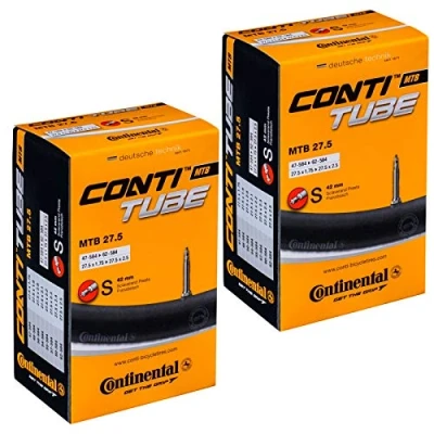 Afbeelding van 2 x Continental MTB 27.5 Mountainbike binnenband Presta Valve 650B, Zwart, 27.5&quot;