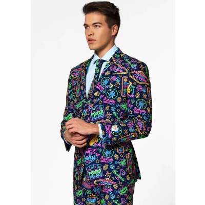 Afbeelding van Opposuits MR Vegas Kostuum, Heren, Maat: 56, Navy