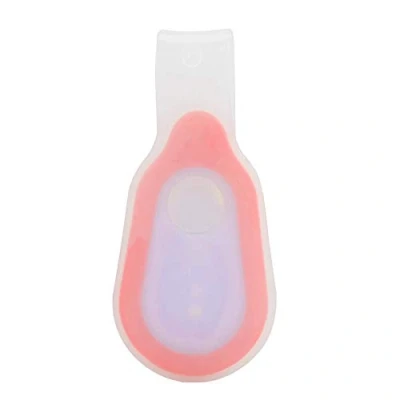 Afbeelding van Handvrije led zaklamp, clip on kleding, outdoor, waterdicht, draagbaar, led, magneet/magnetische verlichting, mini nachtlampje, loopknop, siliconen cliplamp voor kamperen, klimmen, hardlopen (oranje)