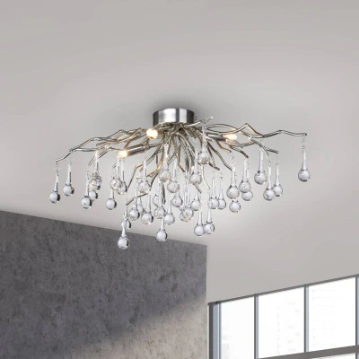 Afbeelding van Paul Neuhaus Kroonluchter Icicle metaal 60cm 8090 55