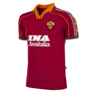 Afbeelding van COPA AS ROMA 1998 99 Retro Poloshirt, Heren, Maat: Medium, Red