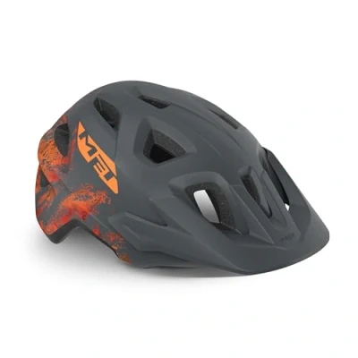 Afbeelding van MET Eldar Kinderhelm Fiets Gray Orange Matt
