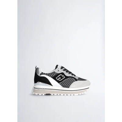 Afbeelding van Liu Jo sneaker Maxi Wonder 73 Black/Silver mt37 BA4059TX394