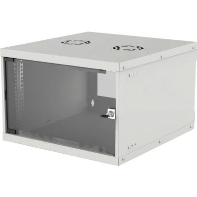 Afbeelding van intellinet 714792 48,26 cm 19 inch wandverdeler Basic Line 6 HE 353 (H) x 540 (B) 560 (D) mm Flatpack beschermingsklasse IP20 grijs