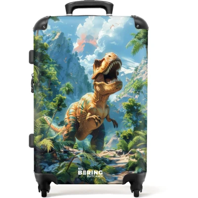 Afbeelding van NoBoringSuitcases.com® Kinderkoffer groot Kindertrolley koffer Regenbogen Vlinders Rolkoffer lichtgewicht Reiskoffer met 4 wielen Grote trolley XL 20 kg bagage