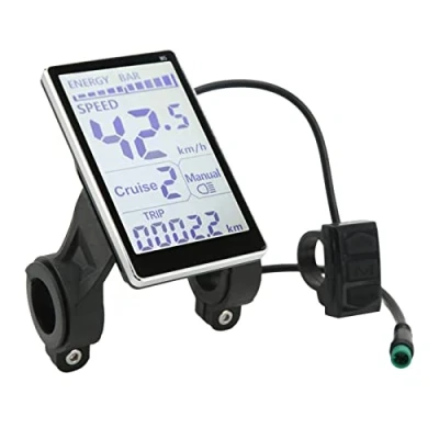 Afbeelding van Elektrisch fiets LCD paneel, Waterdicht E scherm Snelheidsmeter Kilometerteller Vervanging met Connector, M5 voor Stuur 31,8 22,2 Mm