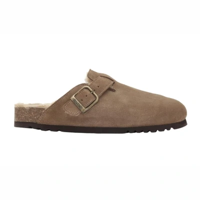 Afbeelding van Klomp Scholl Men Olivier F New Suede Sa Mens Dark Beige Schoenmaat 41