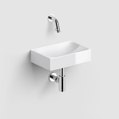 Afbeelding van Fonteinset Clou Vale Incl. Toebehoren 7x28 Cm Glanzend Wit