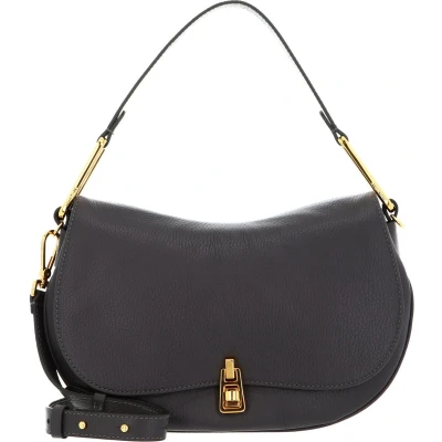 Afbeelding van Coccinelle Leren Handtas Schoudertas Magie Soft Handbag Grained Leather Ardesia Donkergrijs