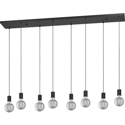 Afbeelding van EGLO Nogalte hanglamp 8 lichts E27 160 cm Rechthoek Zwart