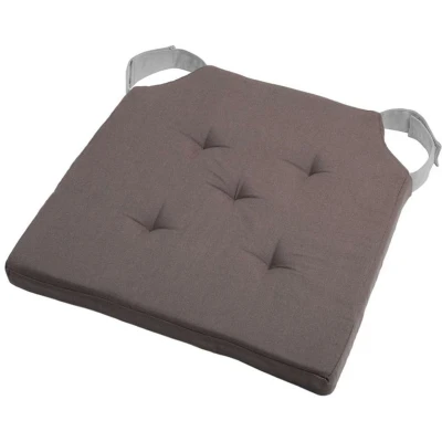 Afbeelding van Lovely Casa zitkussen klittenbandsluiting, katoen, grijs/parel, 40 x cm