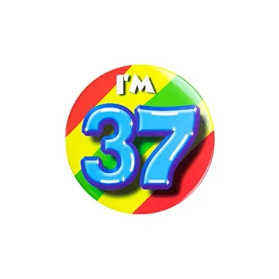 Afbeelding van Paper Dreams Button 37 jaar 55mm