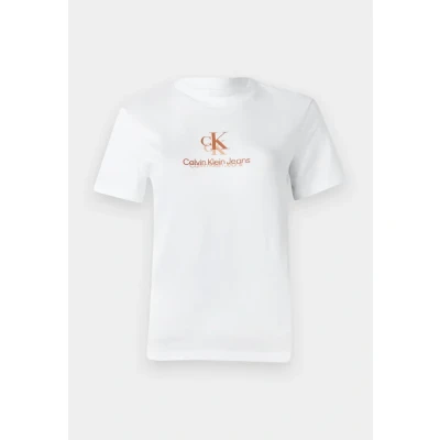 Afbeelding van Calvin Klein Jeans Shadow Graphic Regular TEE Tshirt print, Dames, Maat: XXS, Brilliant white