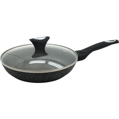 Afbeelding van Klausberg 7037 koekenpan met deksel 20 cm Marmer coating Alle warmtebronnen