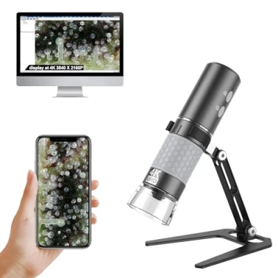 Afbeelding van Ninyoon 4K wifi microscoop, verbeterde standaard voor iPhone Android PC, 50 1000X USB digitale microscoop draadloze HD endoscoopcamera alle mobiele telefoons iPad Tablet Windows Mac