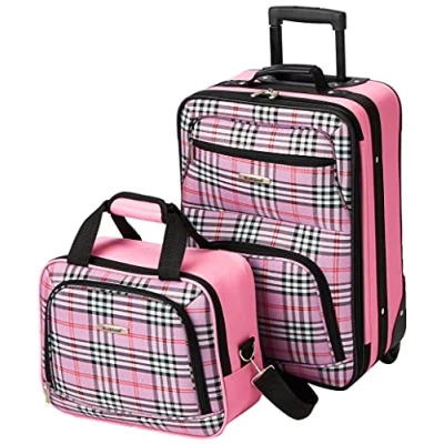 Afbeelding van Rockland Mode Softside Rechtopstaande Bagage Set, Roze Kruis, Eén maat, Set