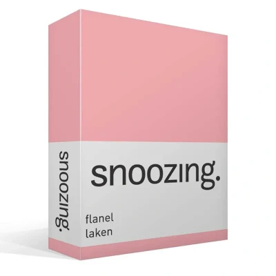 Afbeelding van Snoozing Flanel Laken Lits jumeaux 280x300 cm Roze