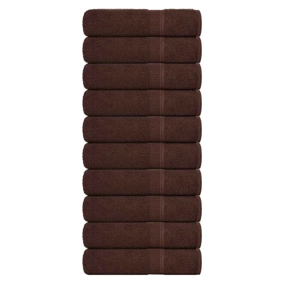 Afbeelding van vidaXL Handdoeken 10 st 50x100 cm 360 g/m² 100% katoen bruin