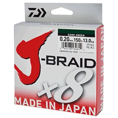 Afbeelding van Daiwa Tresse 8 Brins J Braid X8 Vert 300m D.0.06mm R.4kg 12751106